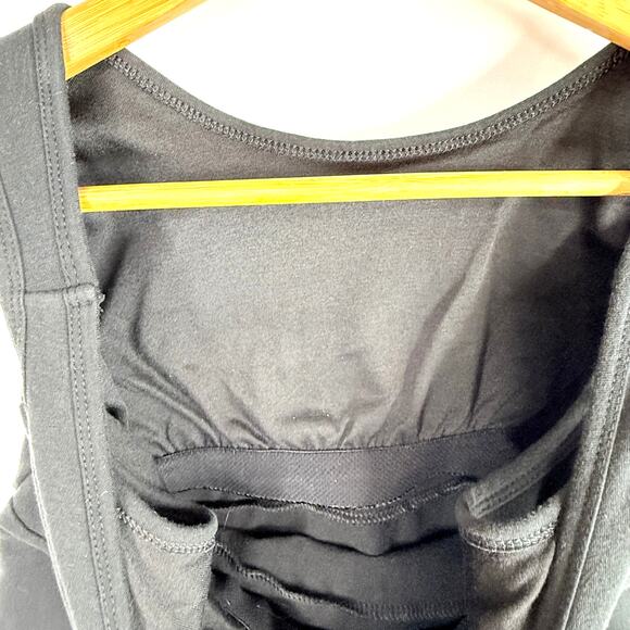 Danskin Black Built In Bra Empire Waist Tank Top Small - Picture 5 of 5